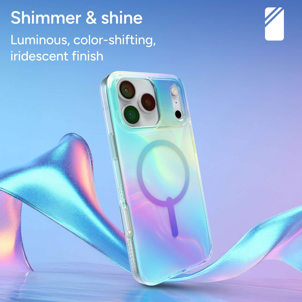 Picture of Apple iPhone 17 Pro 6.3 Case | Zagg Milan Snap Magnetic Drop Protection Case for iPhone 17 Pro 6.3 (Iridescent Light)