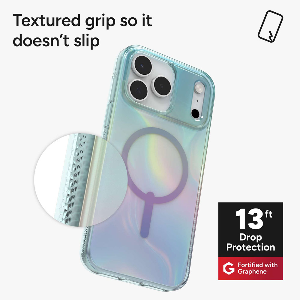 Picture of Apple iPhone 17 Pro 6.3 Case | Zagg Milan Snap Magnetic Drop Protection Case for iPhone 17 Pro 6.3 (Iridescent Light)