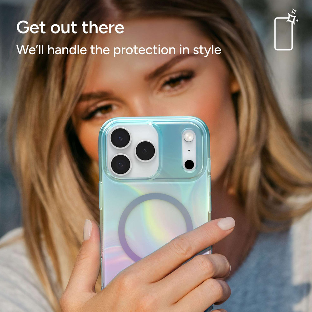 Picture of Apple iPhone 17 Pro 6.3 Case | Zagg Milan Snap Magnetic Drop Protection Case for iPhone 17 Pro 6.3 (Iridescent Light)