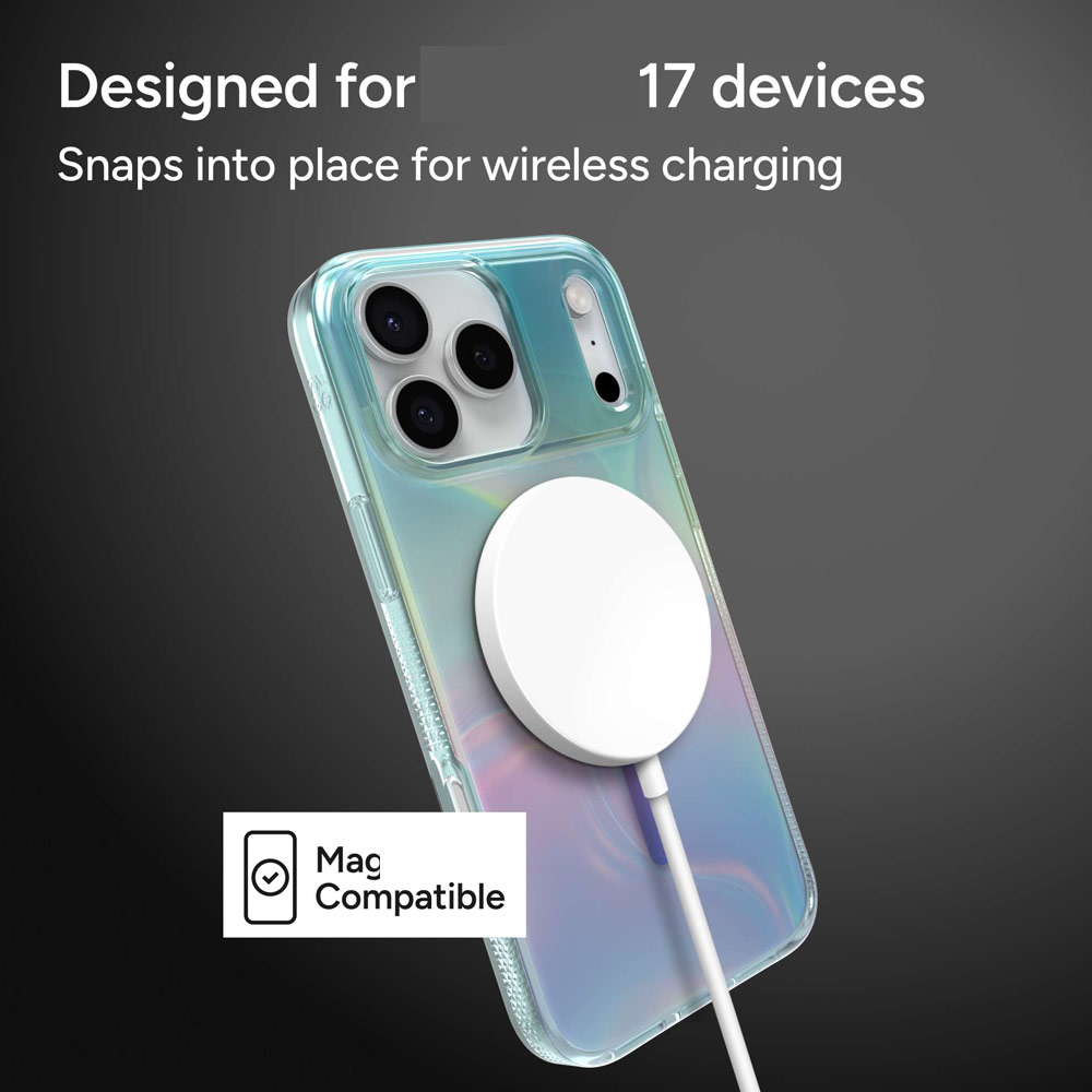 Picture of Apple iPhone 17 Pro 6.3 Case | Zagg Milan Snap Magnetic Drop Protection Case for iPhone 17 Pro 6.3 (Iridescent Light)