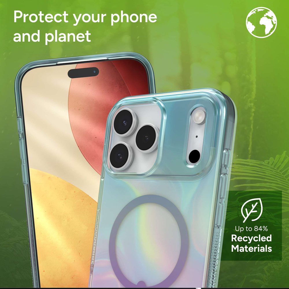 Picture of Apple iPhone 17 Pro 6.3 Case | Zagg Milan Snap Magnetic Drop Protection Case for iPhone 17 Pro 6.3 (Iridescent Light)