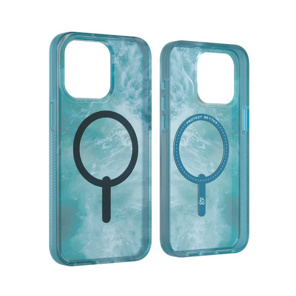 Picture of Apple iPhone 15 Pro Max 6.7 Case | Zagg Milan Snap Magnetic Drop Protection Case for iPhone 15 Pro Max 6.7 (Ocean)