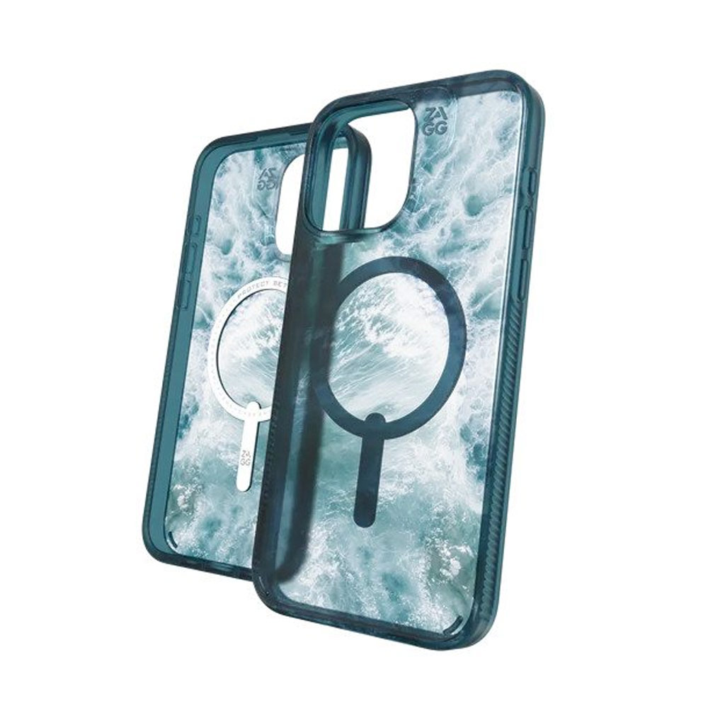 Picture of Apple iPhone 15 Pro Max 6.7 Case | Zagg Milan Snap Magnetic Drop Protection Case for iPhone 15 Pro Max 6.7 (Ocean)