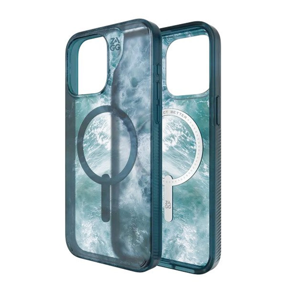Picture of Apple iPhone 15 Pro Max 6.7 Case | Zagg Milan Snap Magnetic Drop Protection Case for iPhone 15 Pro Max 6.7 (Ocean)