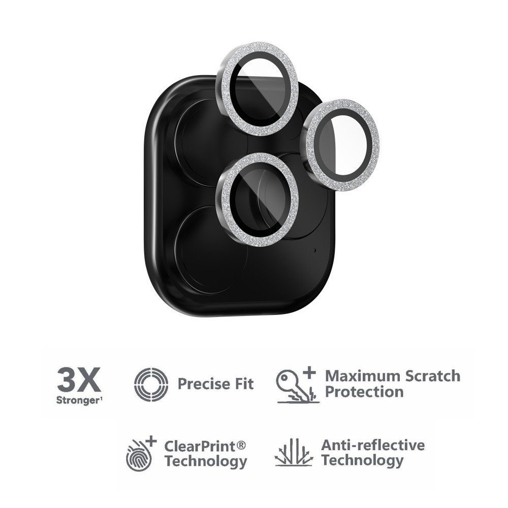 Picture of Apple iPhone 15 Pro 6.1  | ZAGG Glass Luxury Camera Lens Frame Protector For IPhone 15 Pro Max 6.7 15 Pro 6.1 (Glitter)