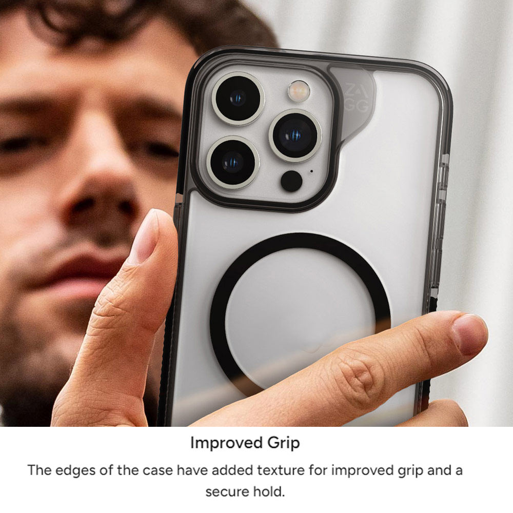 Picture of Apple iPhone 15 Pro 6.1 Case | Zagg Santa Cruz Snap Magnetic Slim Lightweight Non Slip Drop Protection Case for iPhone 15 Pro 6.1 (Blue)