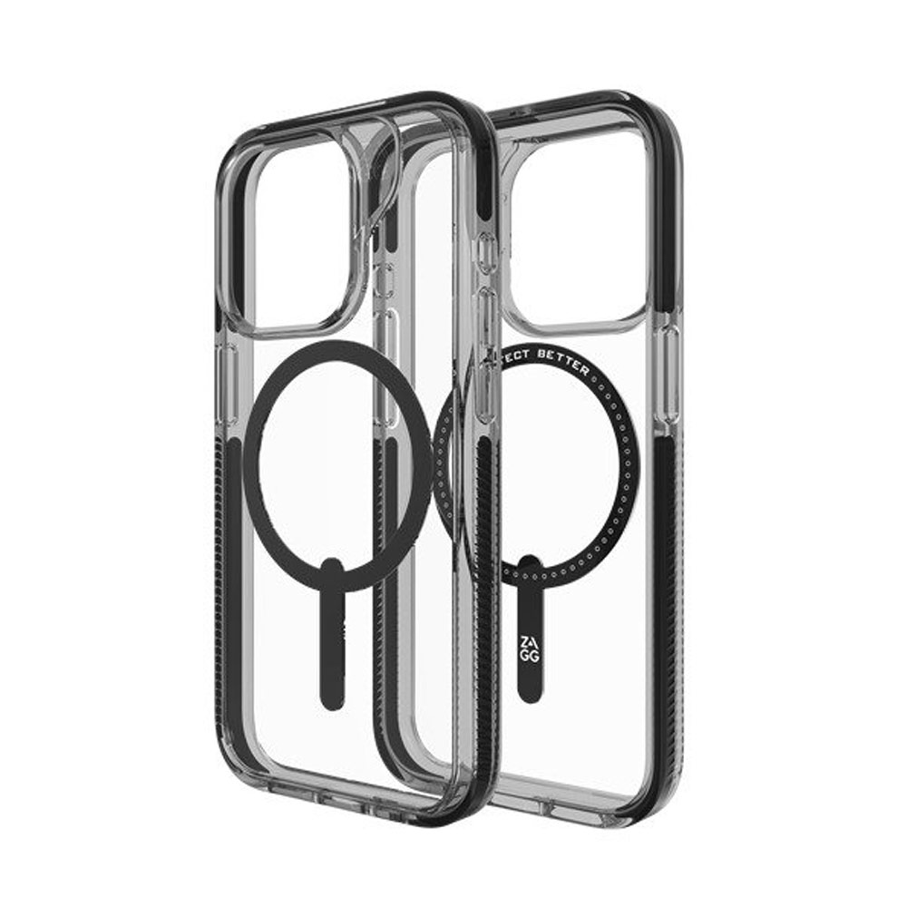 Picture of Apple iPhone 15 Pro Max 6.7 Case | Zagg Santa Cruz Snap Magnetic Slim Lightweight Non Slip Drop Protection Case for iPhone 15 Pro Max 6.7 (Black)