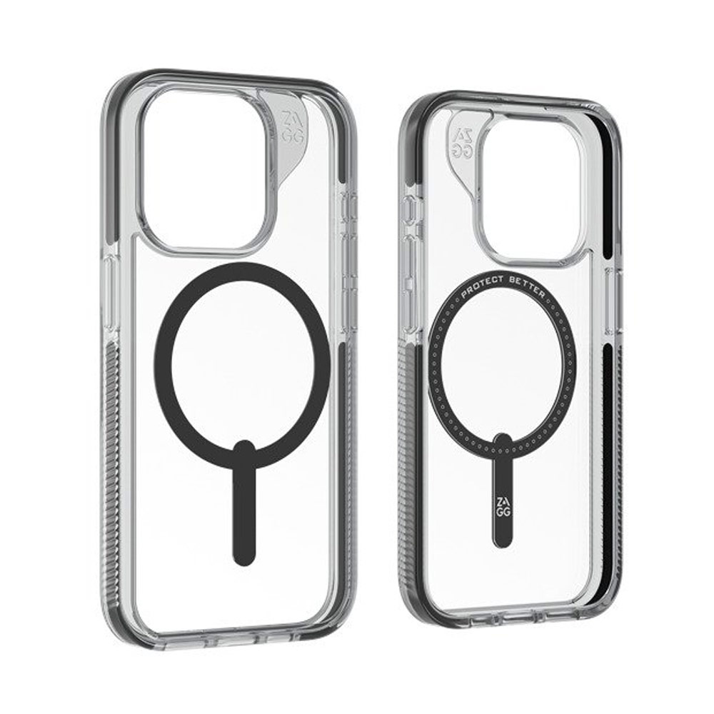 Picture of Apple iPhone 15 Pro Max 6.7 Case | Zagg Santa Cruz Snap Magnetic Slim Lightweight Non Slip Drop Protection Case for iPhone 15 Pro Max 6.7 (Black)