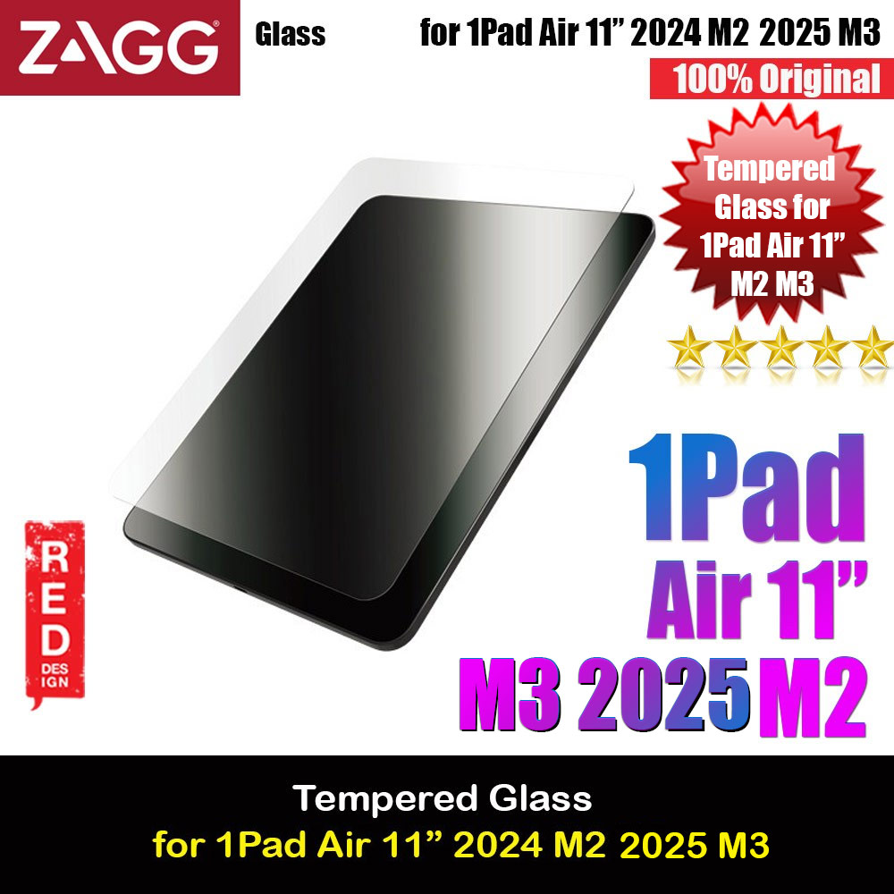 Picture of Zagg Tempered Glass with Easy Installer Helper for iPad Air 11 M2 2024 M3 2025 (Clear) Apple iPad Air 13 M3 2025- Apple iPad Air 13 M3 2025 Cases, Apple iPad Air 13 M3 2025 Covers, iPad Cases and a wide selection of Apple iPad Air 13 M3 2025 Accessories in Malaysia, Sabah, Sarawak and Singapore 